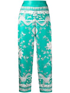 Emilio Pucci укороченные брюки с узором Rugiada