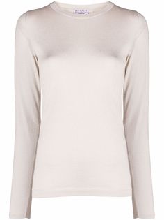 Brunello Cucinelli топ с эффектом металлик