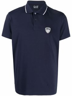 Ea7 Emporio Armani рубашка поло с нашивкой-логотипом
