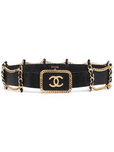 Chanel Pre-Owned ремень с цепочным декором и логотипом