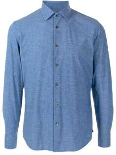 Corneliani рубашка из ткани шамбре