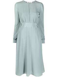 Ports 1961 плиссированное платье с длинными рукавами