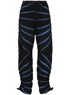 Issey Miyake брюки Shibori с принтом тай-дай