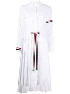 Thom Browne платье-рубашка Norfolk с плиссировкой