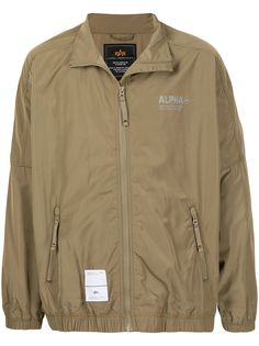 Alpha Industries logo-print windbreaker