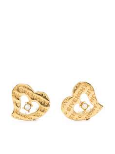 Givenchy Pre-Owned серьги-клипсы 2000-х годов с гравировкой логотипа
