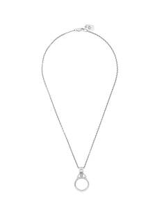 Yohji Yamamoto silver glass holder necklace