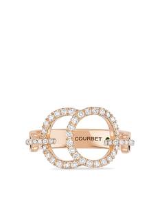 Courbet кольцо Celeste из розового золота с бриллиантами