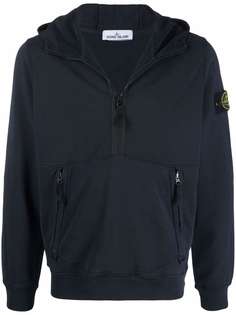 Stone Island худи с короткой молнией и логотипом