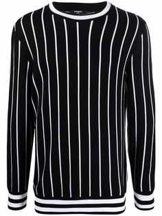 Balmain vertical-stripe sweatshirt
