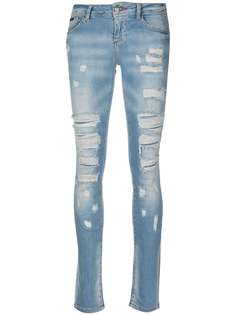 Philipp Plein джинсы скинни с эффектом потертости