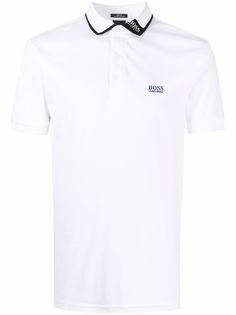 BOSS рубашка поло с контрастной отделкой