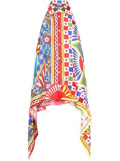 Dolce & Gabbana рубашка асимметричного кроя с геометричным принтом