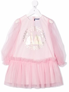 Simonetta платье с длинным рукавами и логотипом