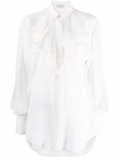 Etro ruffle-trim bell-sleeve blouse