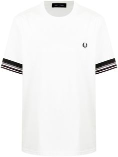 FRED PERRY футболка Bold Cuff с окантовкой в полоску