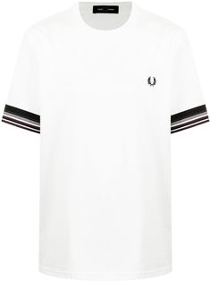 FRED PERRY футболка Bold Cuff с окантовкой в полоску