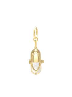 CAPSULE ELEVEN серьга-кольцо из позолоченного серебра с кварцем