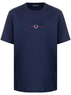 FRED PERRY футболка с вышитым логотипом