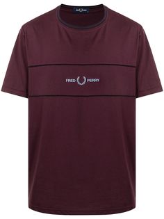 FRED PERRY футболка с вышитым логотипом