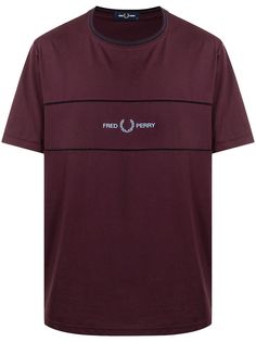 FRED PERRY футболка с вышитым логотипом