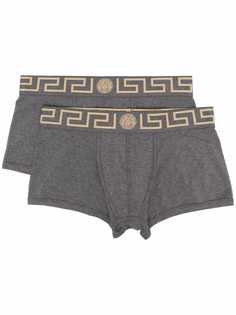 Versace комплект из двух боксеров с отделкой Greca