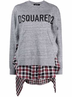 Dsquared2 толстовка с логотипом и эффектом потертости