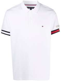 Tommy Hilfiger рубашка поло узкого кроя с вышитым логотипом