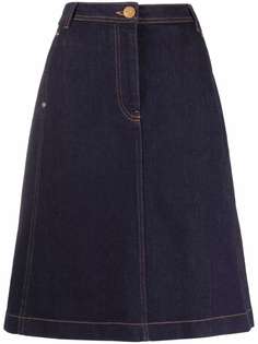 Versace джинсовая юбка А-силуэта