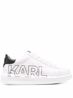 Karl Lagerfeld logo-print flatform sneakers