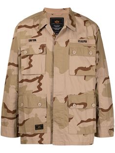 Alpha Industries camouflage-print cargo jacket