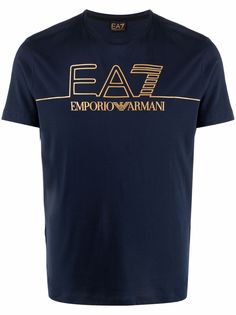 Ea7 Emporio Armani logo-print cotton T-shirt