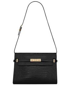 Saint Laurent сумка на плечо Manhattan с тиснением под крокодила
