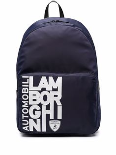 Automobili Lamborghini logo print backpack