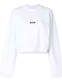 MSGM укороченная толстовка с логотипом