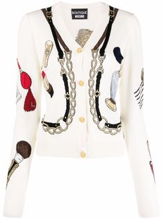 Boutique Moschino кардиган с принтом