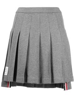 Thom Browne юбка со складками и нашивкой-логотипом