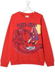 Kenzo Kids graphic-print cotton sweatshirt