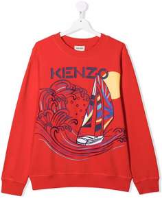 Kenzo Kids graphic-print cotton sweatshirt