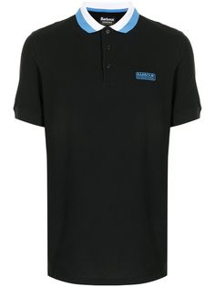 Barbour stripe trim polo shirt