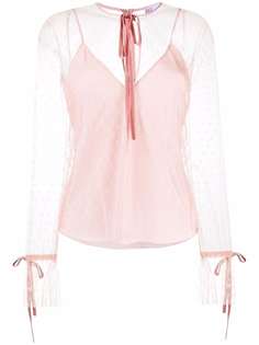 RED Valentino sheer sleeve blouse