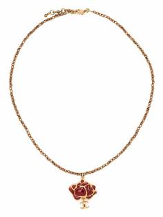 Chanel Pre-Owned позолоченное колье Camélia 2008-го года