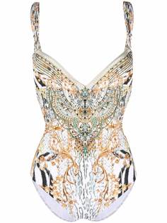 Camilla baroque pattern-print swimsuit