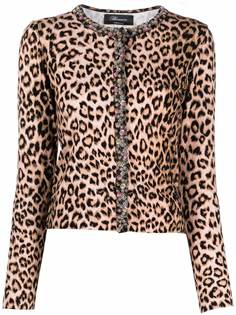 Blumarine кардиган с леопардовым принтом