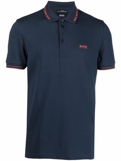 BOSS рубашка поло с логотипом