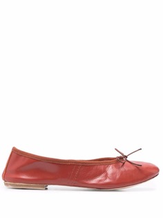 A.P.C. bow-embellished ballerina flats