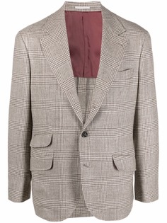 Brunello Cucinelli однобортный пиджак в клетку