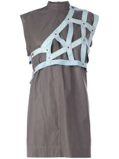 Rick Owens топ с контрастными ремешками