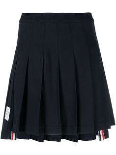 Thom Browne юбка со складками и нашивкой-логотипом