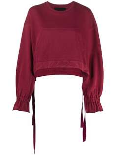 RED Valentino gathered-detail long-sleeve blouse